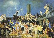 George Wesley Bellows Riverfront No. 1 oil on canvas